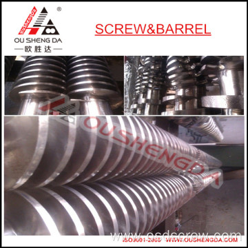 conical twin screw barrel for dpe tube sheet extruder /screw barrel/ Oushengda